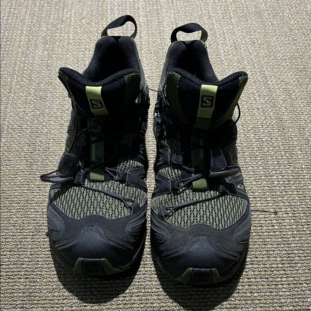 Salomon Men's Black & Olive High-Trail Hiking Boots
